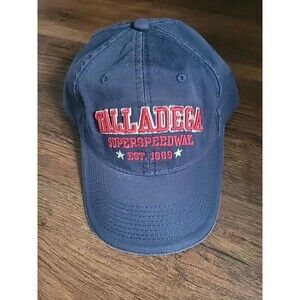 ISC Talladega Superspeedway Hat Adjustable Red And White Graphic On Navy Cap